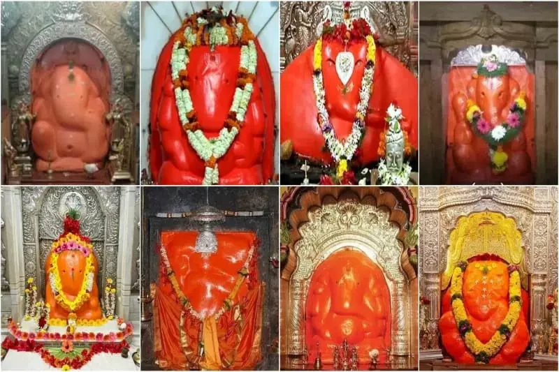 Temple courtyard on the Ashtavinayak pilgrimage route in Maharashtra