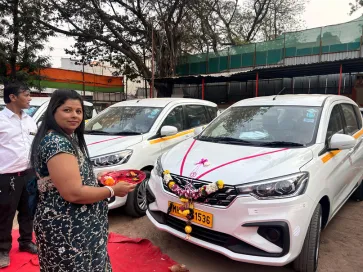 Brand-new KP Travels Ertiga cars for Pune to Mumbai daily cab service