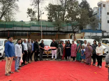 KP Travels Ertiga fleet inauguration for Pune to Mumbai daily cabs