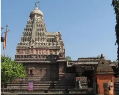 Stone temple shikhara representing Grishneshwar Jyotirlinga at Verul beside the Ellora Caves, included on the Aurangabad circuit from Pune
